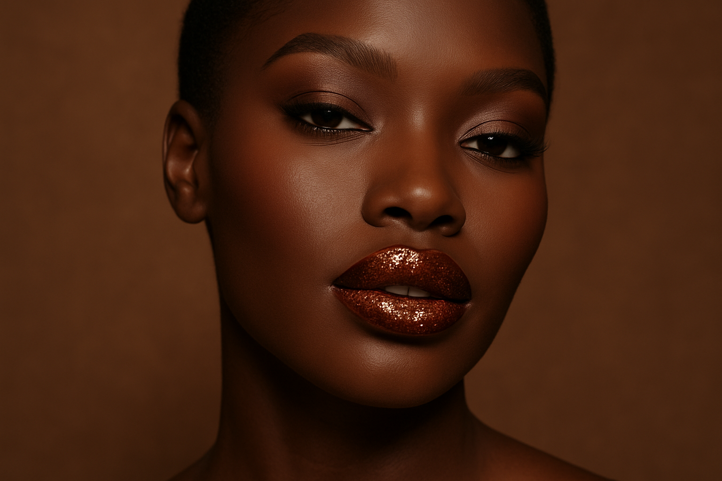 Shimmery Dark Brown Lip gloss
